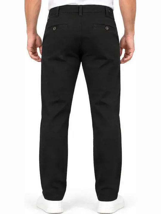 Ανδρικό Παντελόνι Chino Regular Fit Μαύρο STEF-410-BLACK