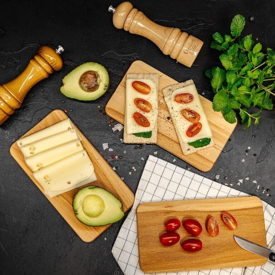 Creative Set de 10 Bucăți de Tocătoare din Lemn Bej 22x12 cm