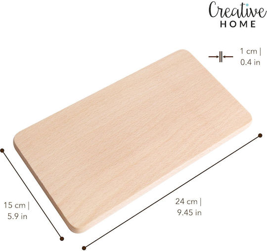 Creative Set Schneidebretter Holz Beige 24x15 cm 5 Stück