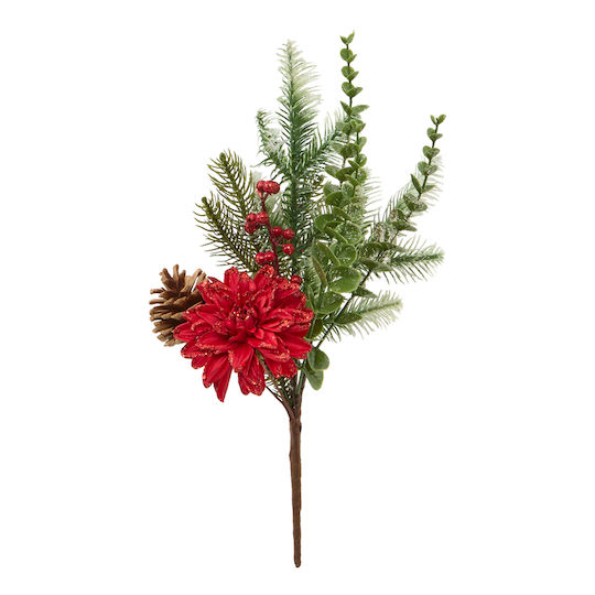 Ramură Decorativă de Crăciun cu Lungimea de 46 cm Verde