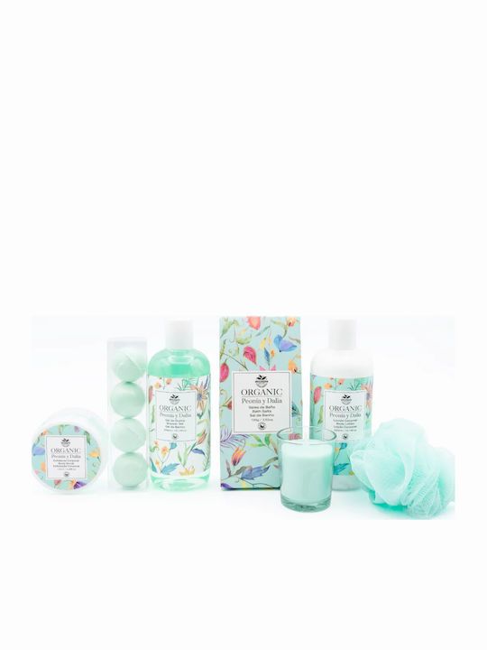 Becasan Vintage Peony & Dahlia Valiză Set Îngrijire pentru Hidratare & Curățare Corp 10 Bucăți