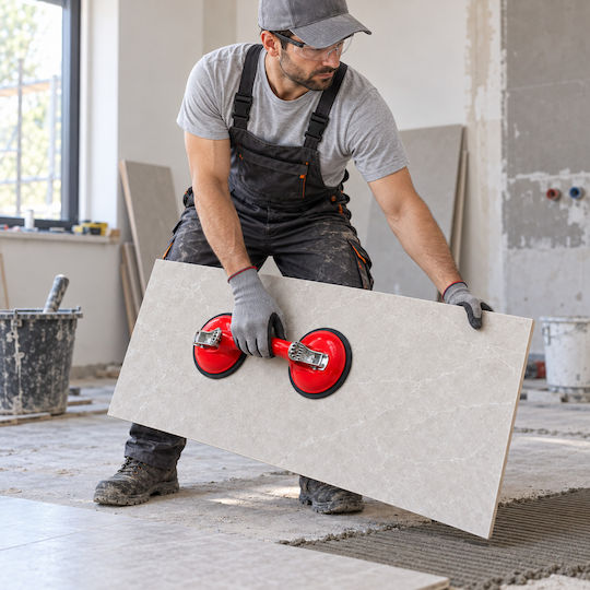 Vikta Top Ventuză Dublă cu Vid pentru Plăci Ceramice și Sticlă, Corp din Aluminiu H27