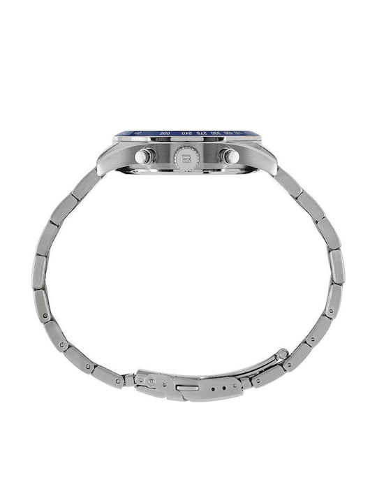 Men's Battery Chronograph Watch with Silver Stainless Steel Bracelet