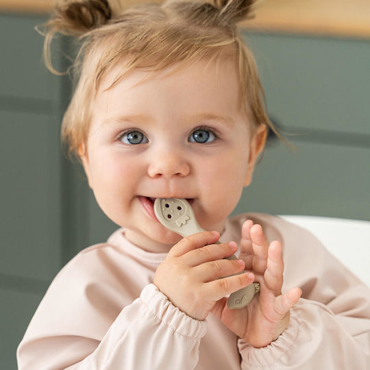 Done by Deer Kinder-Lunchbox-Set aus Silikon Beige 3-teilig
