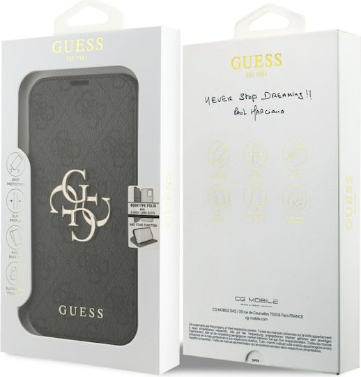 Case Iphone 18 Pro Iphone 17 Pro Guess Book 4g Metal Logo Black