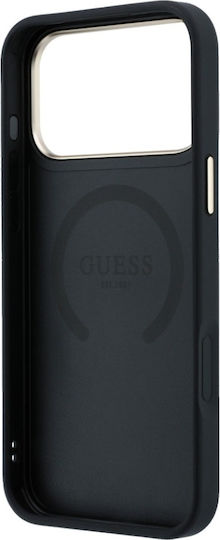 Калъф за iPhone 18 Pro Max iPhone 17 Pro Max – Guess Peony 4g Small Logo Magsafe – Черен