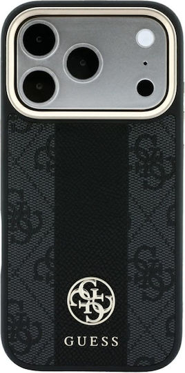 Case Iphone 18 Pro Max Iphone 17 Pro Max Guess Leather 4g Stripe Round Classic Logo Magsafe Black