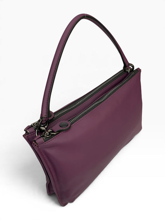 Leather Women's Shoulder / Crossbody Bag Burgundy