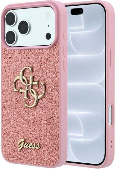 Case Iphone 18 Pro Iphone 17 Pro – Guess Fixed Glitter Big 4g – Pink