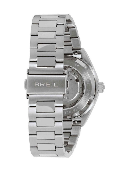 Breil Ceas de Bărbați cu Baterie și Brățară din Oțel Argintiu Breil Ceas de Bărbați cu Baterie și Brățară din Oțel Argintiu