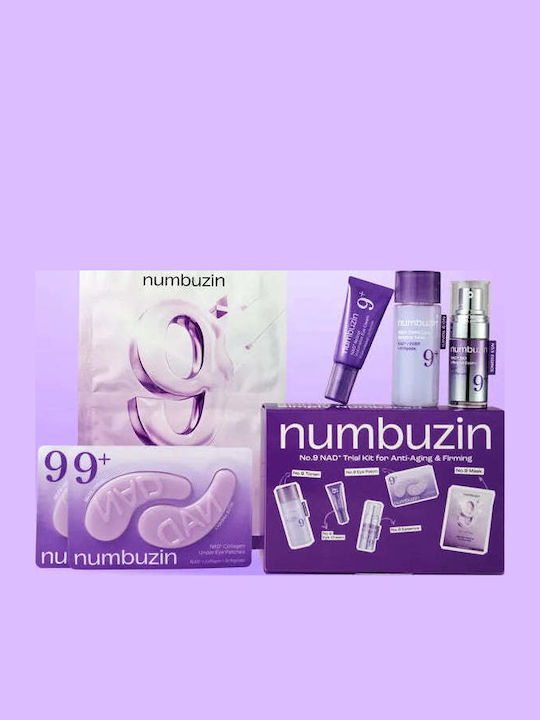 Numbuzin No.9 NAD+ Trial Kit Set de Îngrijire pentru Anti-îmbătrânire, Hidratare & Strălucire 6 Bucăți