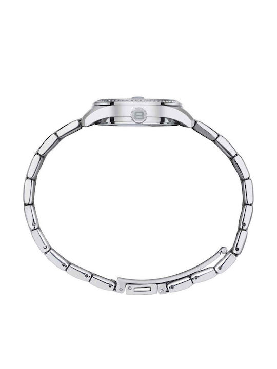 Women's Battery-Powered Watch with Silver Stainless Steel Bracelet