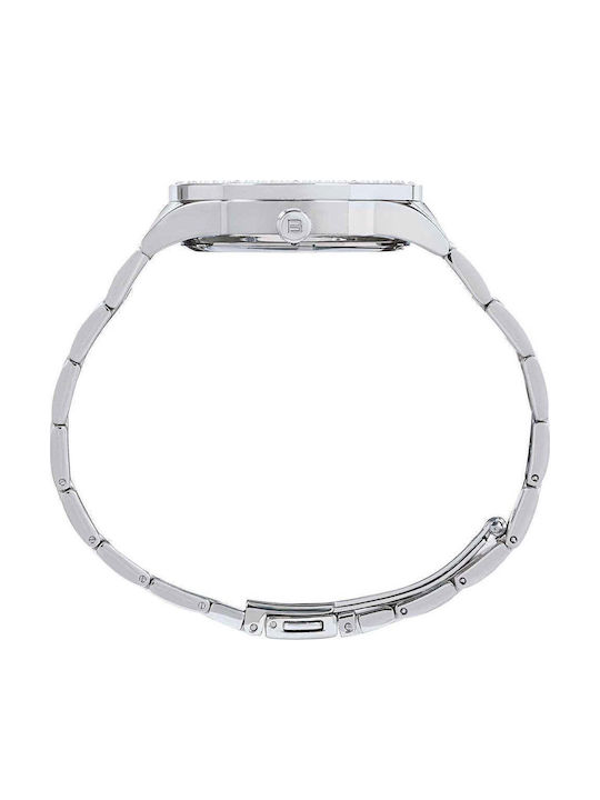 Women's Battery-Powered Watch with Silver Stainless Steel Bracelet