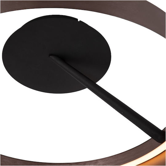 Lucide 62100-36-96 Leonard Ceiling Light Coffee Brown Matte Black 2200K-3000K
