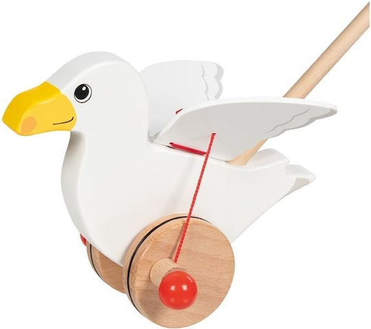 Nachziehspiel Möwe Jonas aus Holz für Kinder ab 18 Monaten