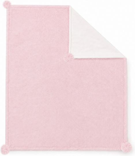 Gamberritos Kids Pink Fleece Swaddling & Crib Blanket 80x110 cm