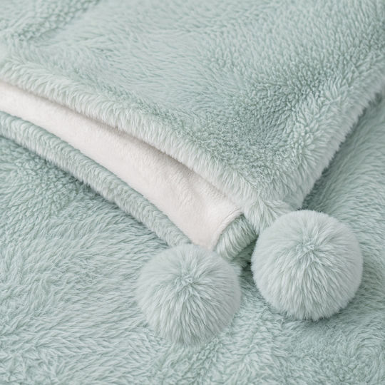 Gamberritos Kids Fleece Nursery Swaddling Blanket Green 80x110 cm