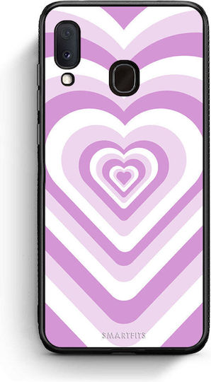 Smartfits Hearts Back Cover Πλαστικό Λιλά (Galaxy A20e)