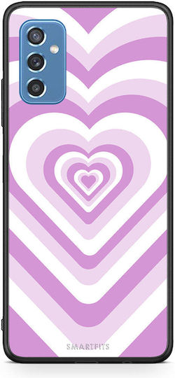 Smartfits Hearts Задна корица Пластмаса Лилав (Galaxy M52) 7383284482203_42450810339483