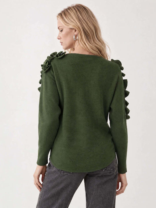 Women's Long Sleeve Green Blouse