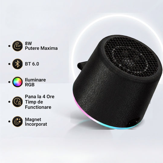 Ηχείο Bluetooth 8W με Διάρκεια Μπαταρίας έως 4 ώρες Μαύρο TEL114