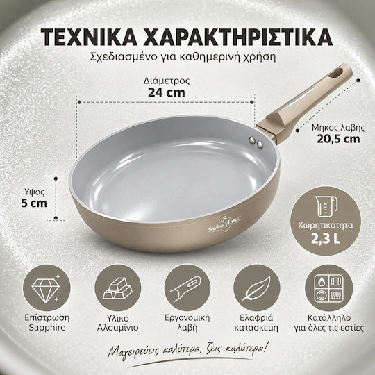 Swiss Haus Double Aluminum Pan with Non-Stick Coating 24cm
