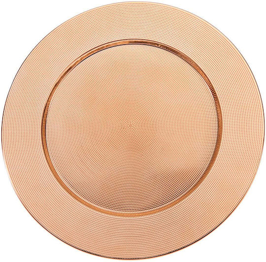K-m Rose Rundes Metalltablett Goldfarben 40x40 cm AKX200820