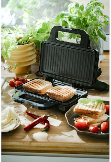 Sandwichmaker für 2 Toasts 750 W Schwarz