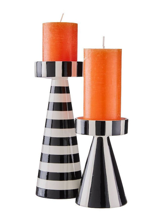 Butlers Stripes Κηροπήγιο Κεραμικό 9x9x15εκ.