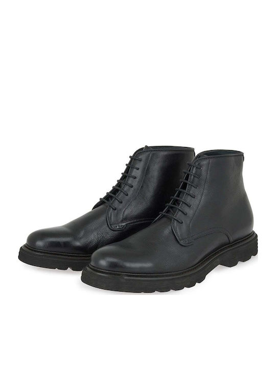 Black Leather Men's Boots