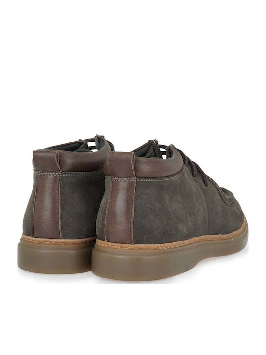 Suede Men's Boots Brown