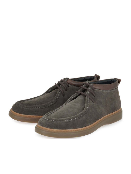 Suede Men's Boots Brown