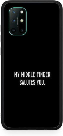 Smartfits Salute Umschlag Rückseite Schwarz (OnePlus 8T)