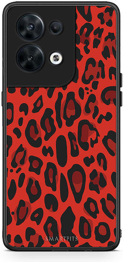 Smartfits Animal Red Leopard Back Cover Κόκκινο (Oppo Reno8)