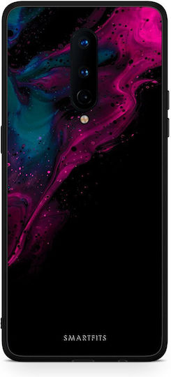 Smartfits Watercolor Pink Black Back Cover Ροζ (OnePlus 8)