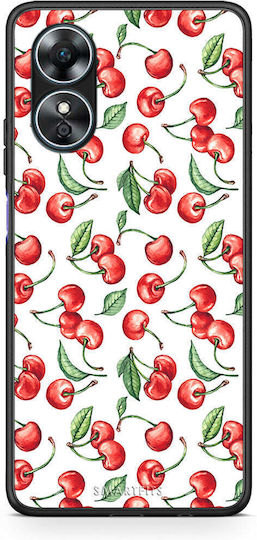 Smartfits Cherry Summer Back Cover Μπορντό (Oppo A17)