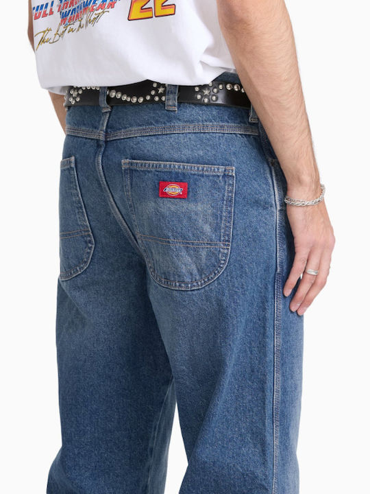 Herren Jeanshose Relaxed Straight Fit Mid Blue Fade