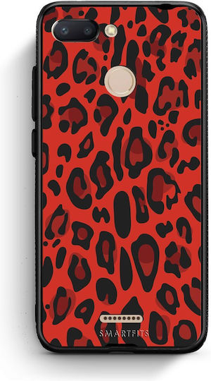 Smartfits Animal Red Leopard Back Cover Κόκκινο (Redmi 6)