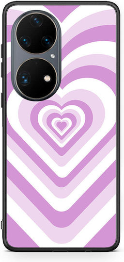 Smartfits Hearts Задна корица Пластмаса Лилав (Huawei P50) A00_SM1-HU-P50PR_LILACHEARTS_RO1