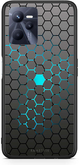 Smartfits Geometric Hexagonal Umschlag Rückseite Gray (Realme C35) 7522820718747_42928996843675
