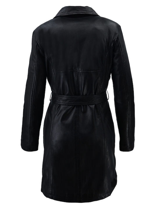 Trenci Damă din Piele Black