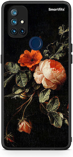 Smartfits Vintage Roses Umschlag Rückseite Schwarz (OnePlus Nord N10) 8628406419795_47409924735315