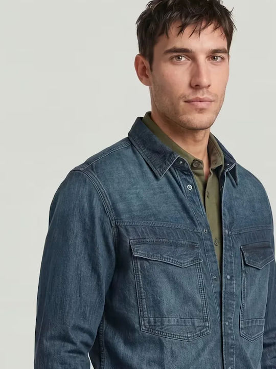 Dakota Long Sleeve Denim Shirt in Regular Fit Blue