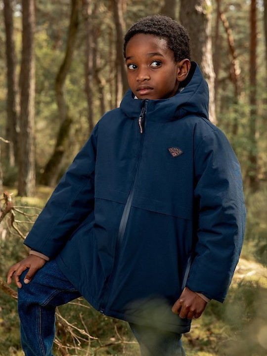 Waterproof Kids’ Casual Sleeveless Short Blue Jacket