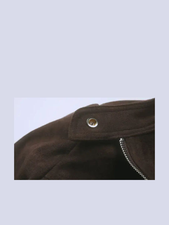 Παιδικό Casual Μπουφάν Κοντό Καφέ