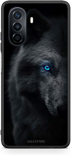 Smartfits Dark Wolf Umschlag Rückseite Schwarz (Huawei Nova Y70) A00_SM1-HU-NOVAY70_DARKWOLF_RO1