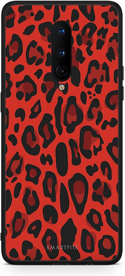 Smartfits Animal Red Leopard Back Cover Red (OnePlus 8)