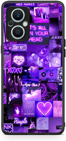 Smartfits Collage Stay Wild Задна корица Лилав (Oppo Reno7 Lite) A00_SM1-OP-RENO7LIT_COLLAGESTAYW