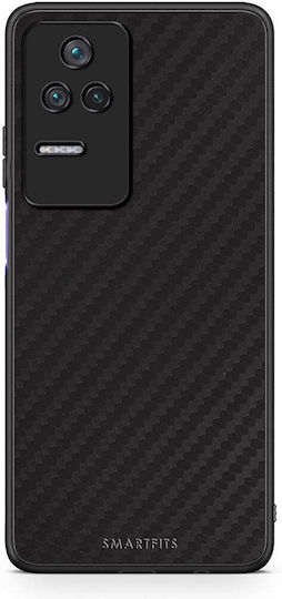 Smartfits Carbon Black Umschlag Rückseite Schwarz (Poco F4 5G)
