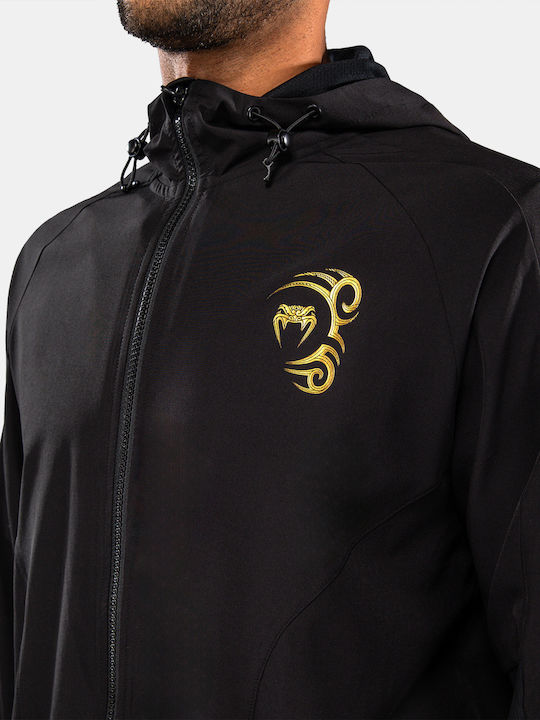 Men's Track Jacket Hoodie Black/Gold